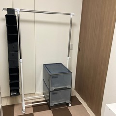 ニトリハンガーラック　収納ケース付