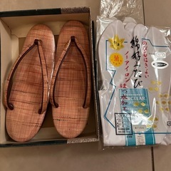 女性用着物草履、新品足袋セット