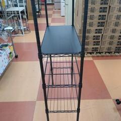 ☆ジモティー割引有☆ 4段メタルラック ブラック×ダークブラウン 中古品 (ドリーム次屋店) 塚口の収納家具《スチールラック》の中古あげます・譲ります｜ ジモティーで不用品の処分