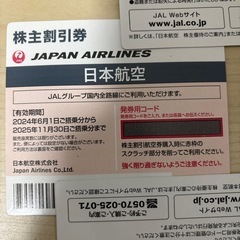 JAL株主優待　2025年11月30日