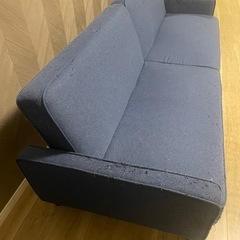 アイリスオーヤマ ソファベッド ソファーベッド 3人掛け RSB-3S ネイビーの画像