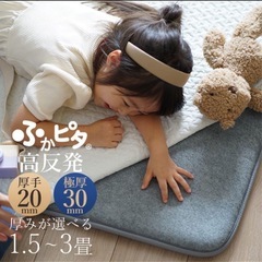 下敷き専用 ラグ 2畳　ふかぴた高反発PREMIUM [極厚]