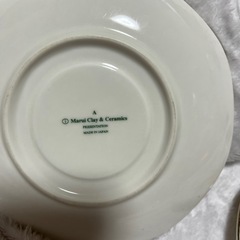 桂由美テイーカップ、2個、花柄お皿2枚セットの画像