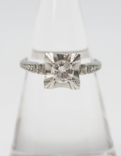 PM刻印 ダイヤモンド 0.28ct プラチナリング