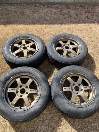 購入者決定　RAYS 15インチ アルミホイール　タイヤはおまけ程度