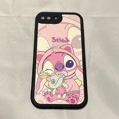 iPhone7 Plusケース スティッチ エンジェル ディズニー カップルの画像