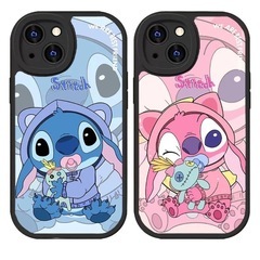 iPhoneX/XS ケース スティッチ エンジェル ディズニー カップルの画像