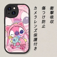 iPhoneX/XS ケース スティッチ エンジェル ディズニー カップルの画像