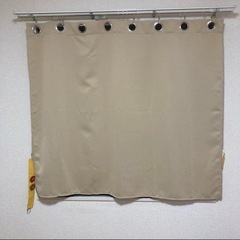 カーテン　小窓　ベージュ　新品未使用品　　高さ　110cm 幅　...