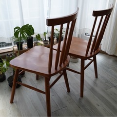 【お譲り先決定】木製　チェア 2脚の画像