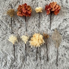 ドライフラワー ヘアアクセセットの画像