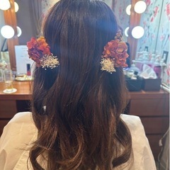 ドライフラワー ヘアアクセセットの画像