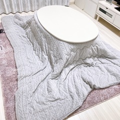 【決まりました！！】ニトリ 楕円形 こたつテーブル+布団の画像