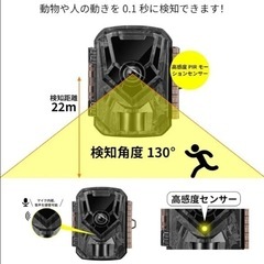 トレイルカメラ 赤外線カメラ 野生動物監視カメラ 小型防犯カメラ 3600万画素の画像