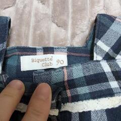 Biquette Club 半袖チェック柄ワンピース 90の画像