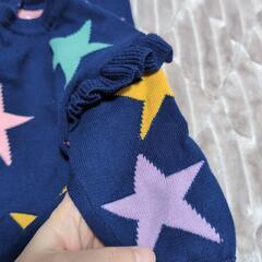 NEXT カラフル星柄フリル付きニットワンピース2点セット 姉妹 2点セットの画像