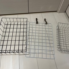 収納ボックス＆ワイヤーバスケット 12点セットの画像