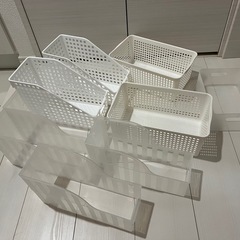 収納ボックス＆ワイヤーバスケット 12点セットの画像