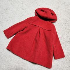 【babyGAP】耳つき真っ赤なダッフルコートの画像