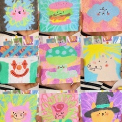 72色の砂絵用素材の画像