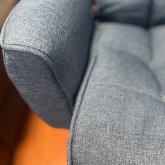 美品アイリスオーヤマ＊回転リクライニングファブリックチェア インディゴブルーの画像