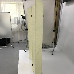 衝立4連パーテーション　アイボリーの画像