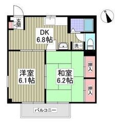 ✨💐😳敷金・礼金・仲介手数料ゼロ😳駅徒歩８分の２DK💐✨フリーレント1ヶ月で初期費も抑えられます💕 - 賃貸（マンション/一戸建て）