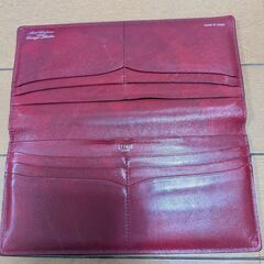 【対面取引でお願いします】キプリスマチなし長財布｜コードバン＆シラサギレザー（使用感あり）の画像