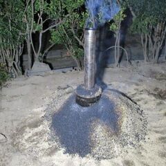 自作　もみがら燻炭器の画像