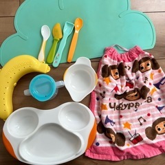 ベビー　食器　すりおろし　スプーン　バナナケース　ランチョンマッ...