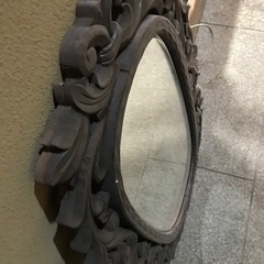 アンティークロングミラーの画像