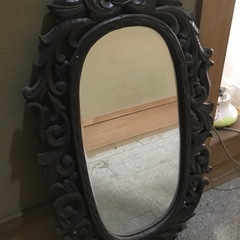 アンティークロングミラーの画像