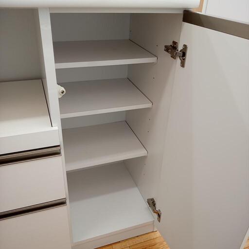 ☆ジモティ割あり☆ 松田家具 食器棚 忙し ホワイト H207×W117×D49
