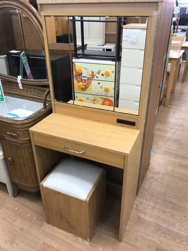 ★ジモティ割あり★  ドレッサー ナチュラル H130×W60×D39 クリーニング済み KJ8221