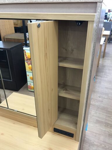 ☆ジモティ割あり☆ 安っぽくっ 食器棚 ホワイト ナチュラル クリーニング済 YJ4910