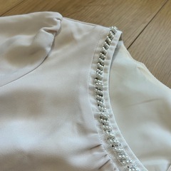 NATURAL BEAUTY BASIC　シフォン ×ラメツィードドッキングワンピース レディース　Mサイズの画像