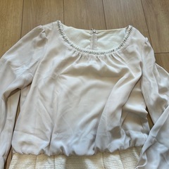 NATURAL BEAUTY BASIC　シフォン ×ラメツィードドッキングワンピース レディース　Mサイズの画像