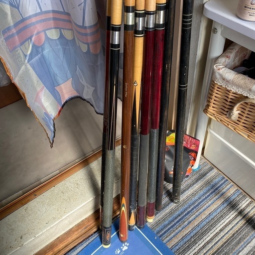 ビリヤードキュー　6本＋2本　中古ですが打ちやすいキュー