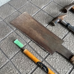ノコギリ、トンカチ、きりの画像
