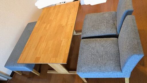 2/15,16に引取可能な方のみ10000円！！ダイニングテーブルセット 3〜4人用 おしゃれ ダイニングセット ベンチ テーブル リビング