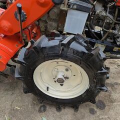 鹿児島発　クボタ　7.5馬力　セル始動ディーゼルエンジン耕うん機KRA75 タイヤ極上 バッテリー新品の画像