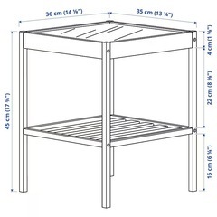IKEA ガラステーブル　サイドテーブル　テーブル　ガラス　イケア　丈　36×35の画像