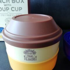 【200円】新品★スープカップ付きランチ御膳　2段用お弁当箱の画像