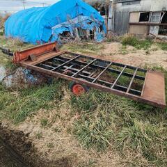 コンバイントレーラー 牽引 運搬トラクター 取付 搬送 2輪 荷台運搬用　田中製造所の画像