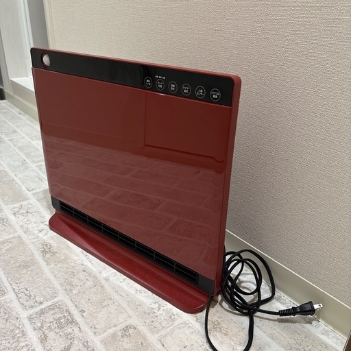 人感センサー付きセラミックファンヒーター 赤