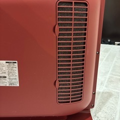 人感センサー付きセラミックファンヒーター 赤の画像