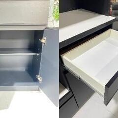 キッチンボード 食器棚 キッチン収納 【セイル 60A2】 幅60cm 奥行45cm 高さ181cm カップボード ダイニングボード 一人暮らし  レンジ 炊飯器 トースター 調理家電 収納 扉収納 フルスライドレール 引出 シンプル | 店舗,土井インテリヤ工業株式会社 | 大川市公式 