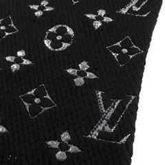 LOUIS VUITTON ルイヴィトン エシャルプ ロゴマニア ブラック マフラーの画像