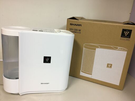 A3308　SHARP　シャープ　気化式加湿器　HV-J30-W　高濃度プラズマクラスター7000　乾燥対策