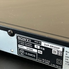 【成約済み】dvp-sr200p リモコン付き DVDプレイヤーの画像